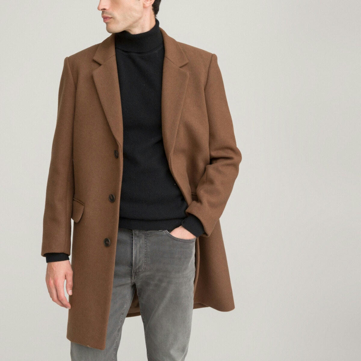 Manteau Signature en laine mélangée