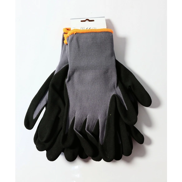 Arbeitshandschuhe, schwarz/grau, 3 Paar