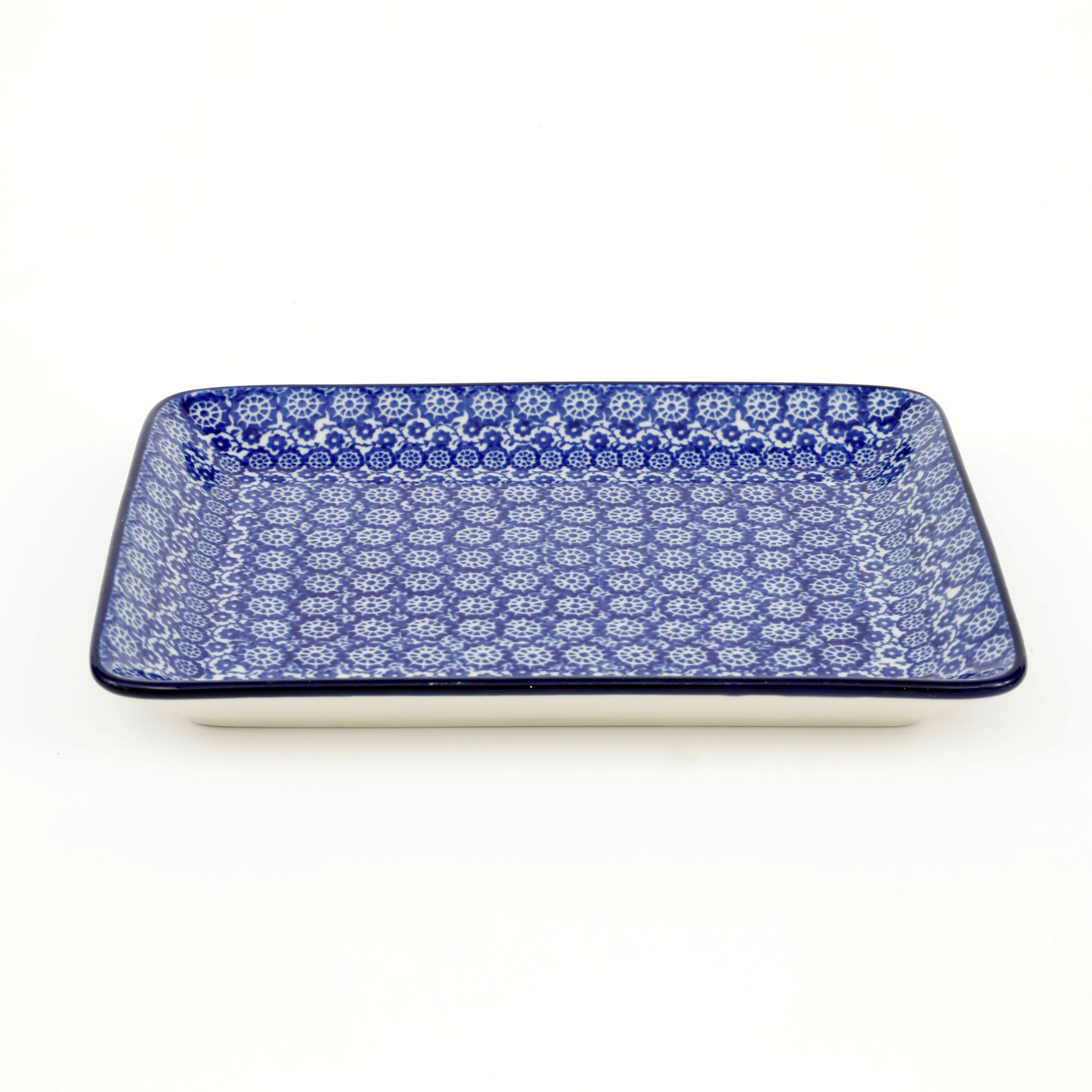 Tacka ceramiczna 111 24/18cm  2615X Kobaltowa koronka