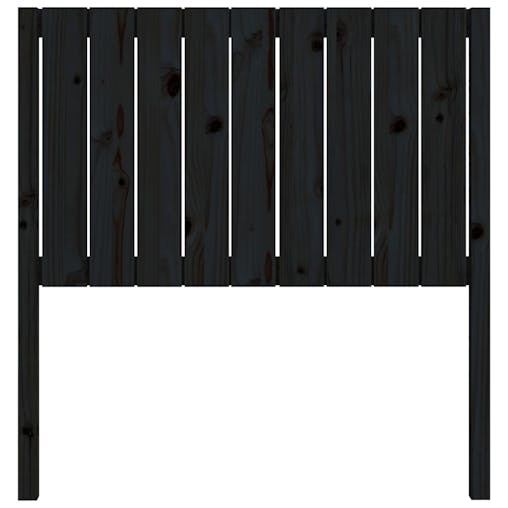 NNEVL Bed Headboard Black 95.5x4x100 cm Solid Wood Pine