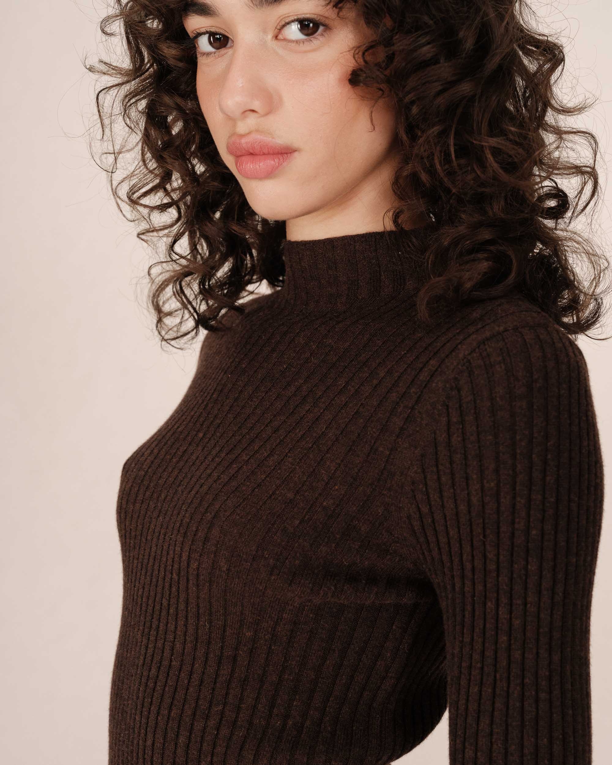 Pull en maille chocolat Saturday