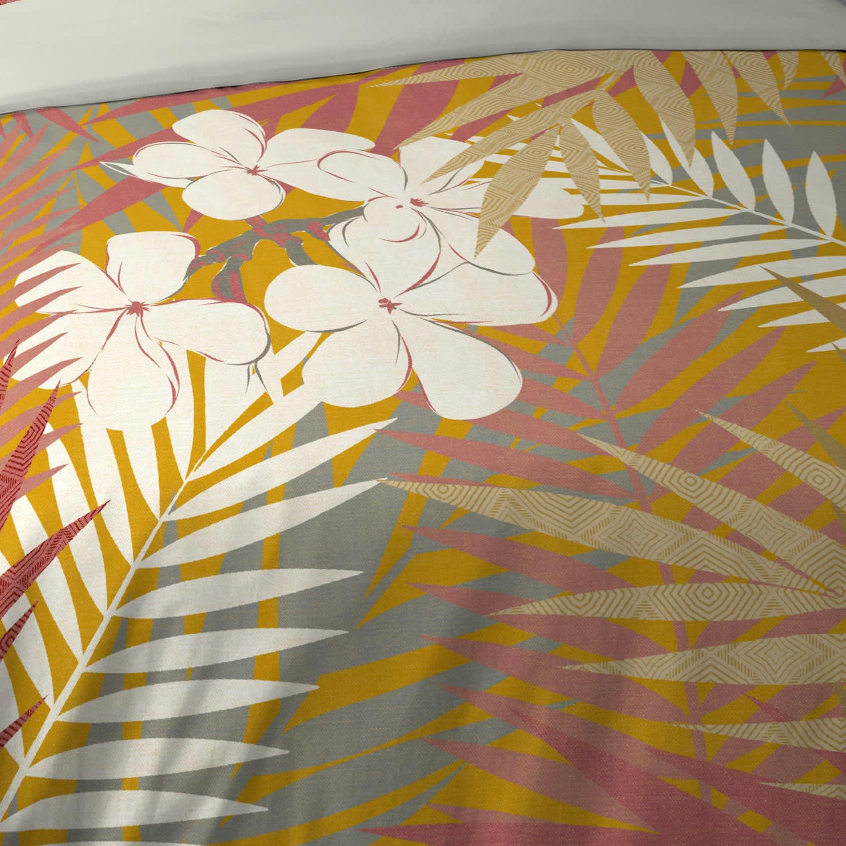 MANUA - Parure de couette au style tropical coton multicolore 220x240