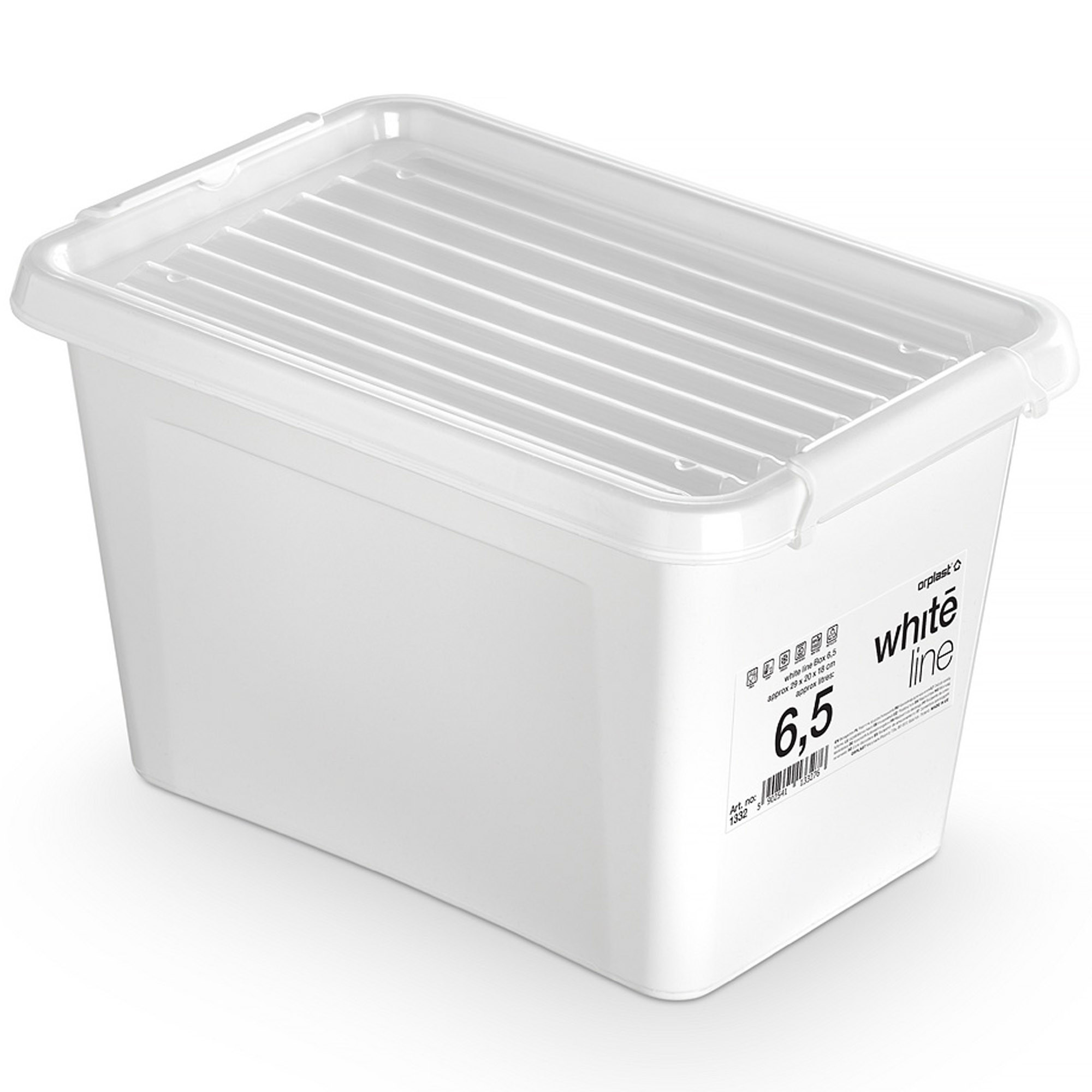 Pojemnik Pudło Plastikowe Z Pokrywą Biały 6,5 L