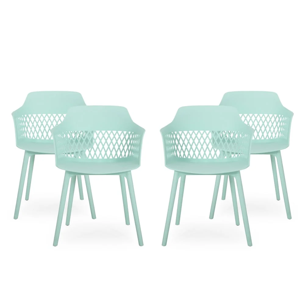 Azalea Outdoor Modern Dining Chair (Set of 4) by Christopher Knight Home - 23.00 W x 21.50 D x 33.00 H