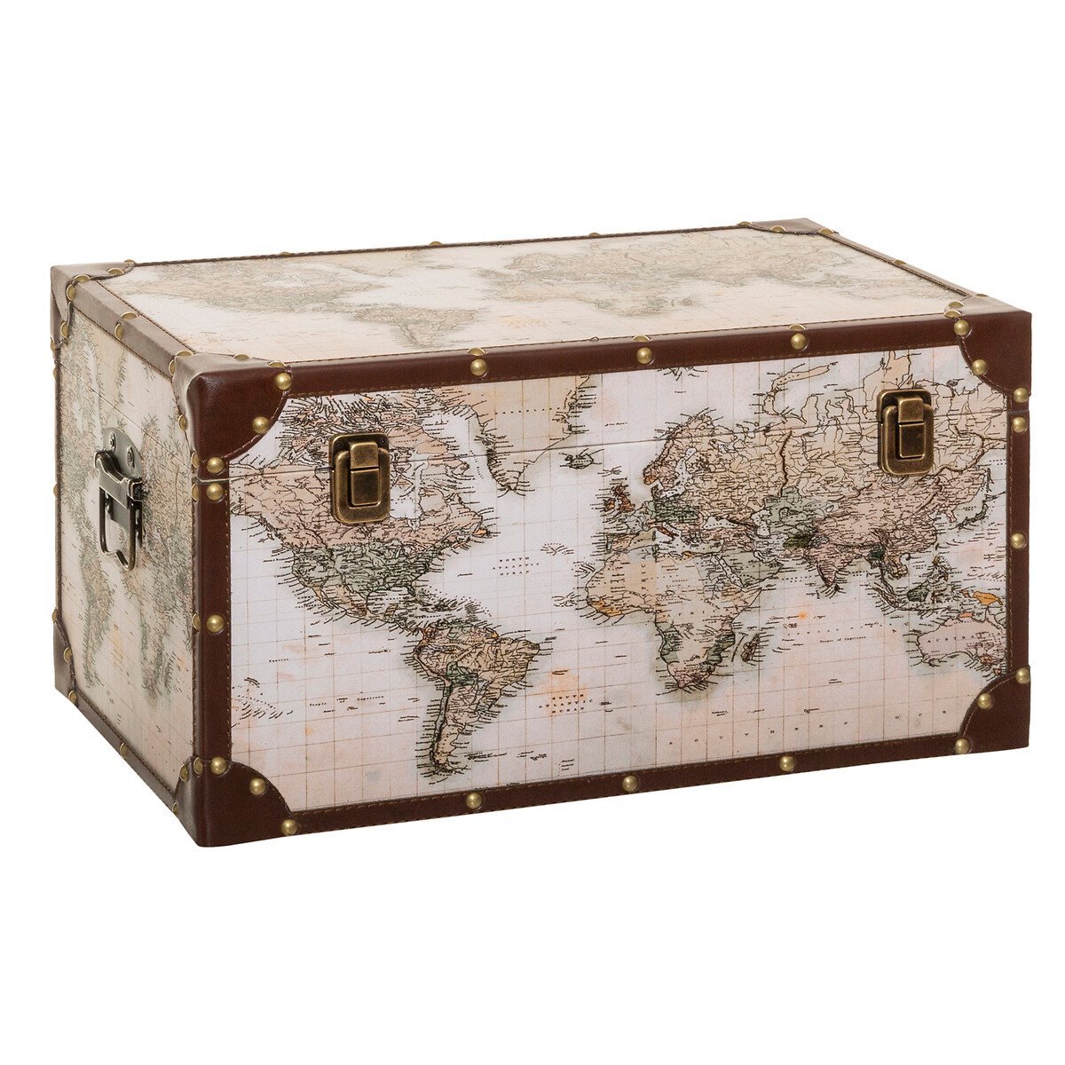 Baú decoração mundo ANZO 21x41cm