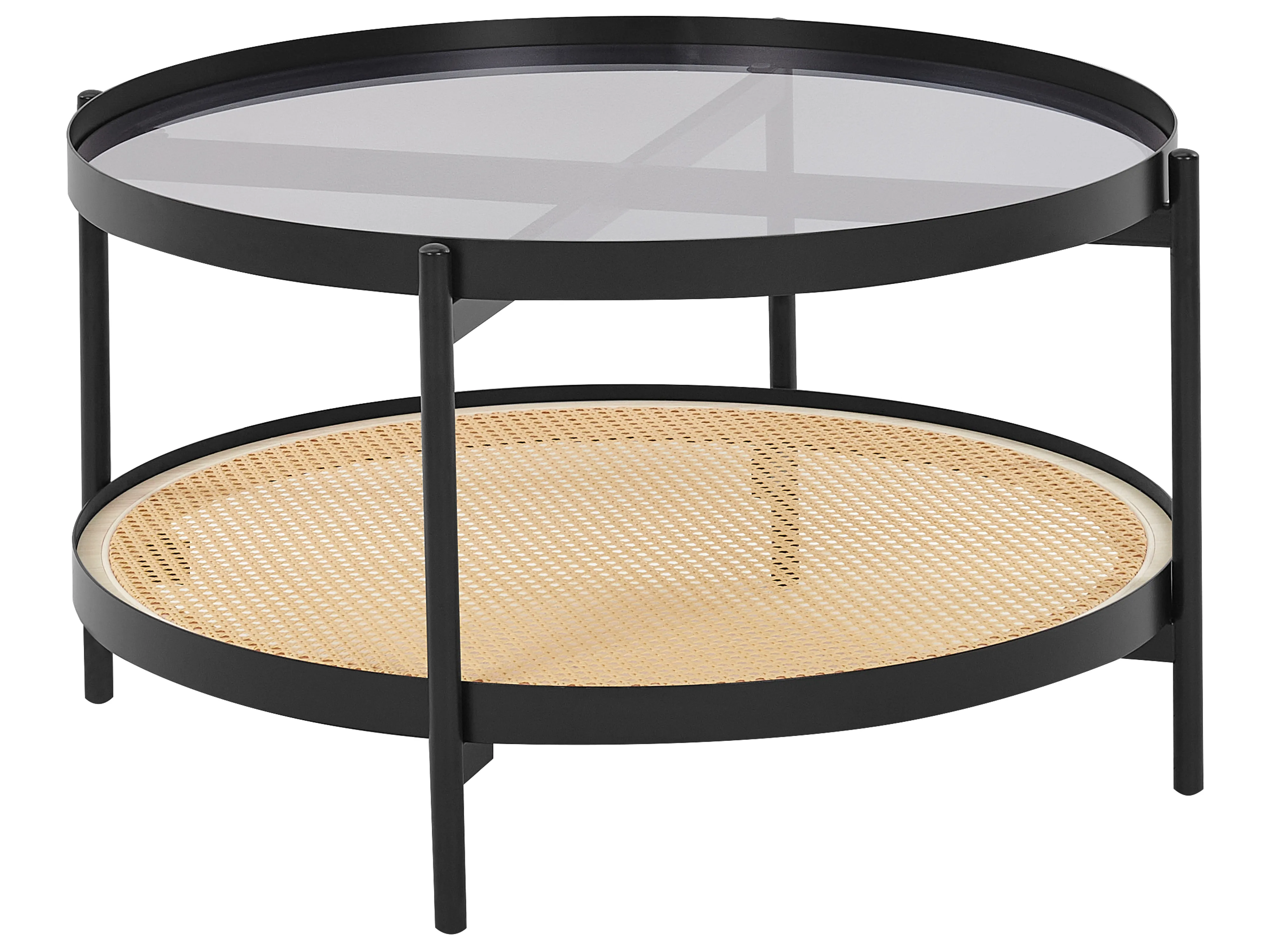 Coffee Table RENO Tempered Glass Black