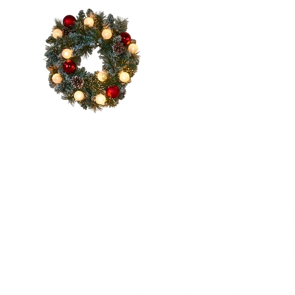 Weihnachtskranz, HxD: 10 x 45cm, frosted, grün