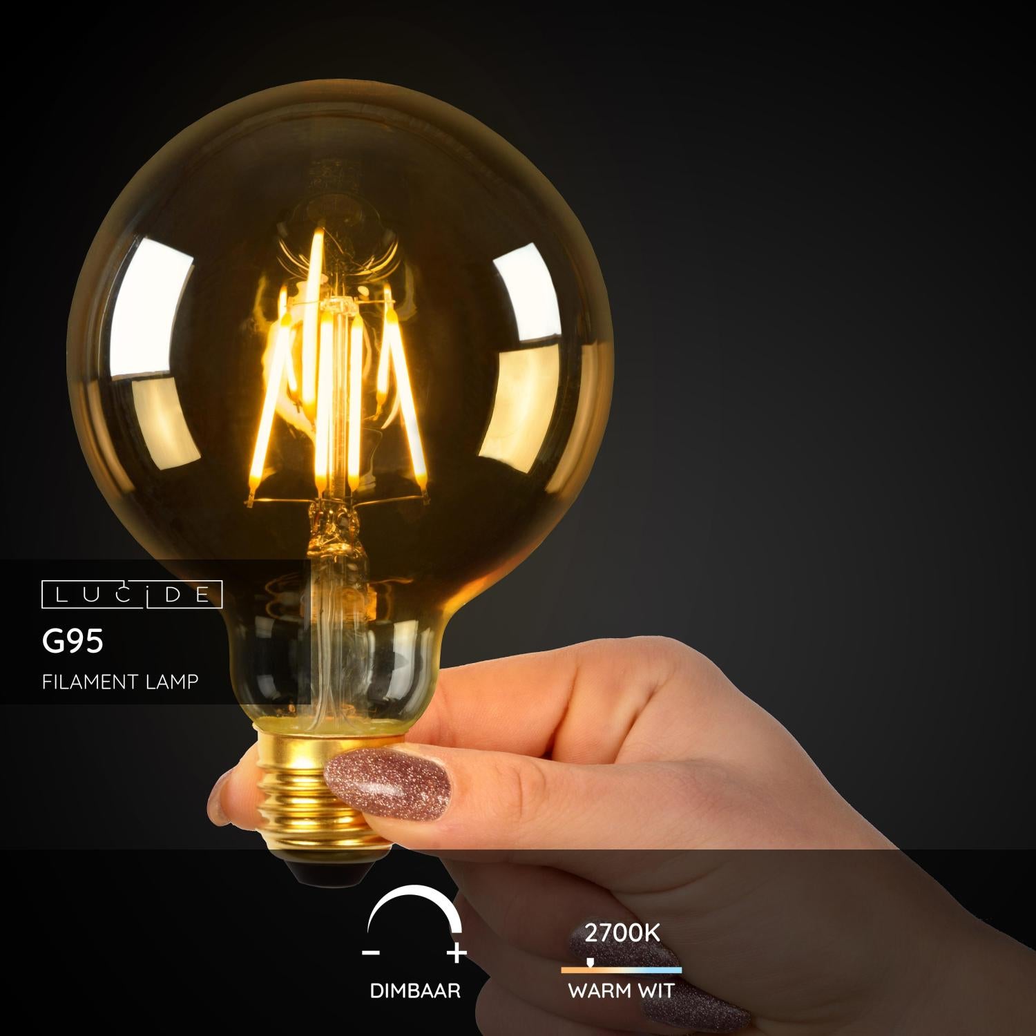 Lucide G95 Filament lamp - Amber