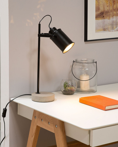 Lampa stołowa biurkowa metalowa czarna
