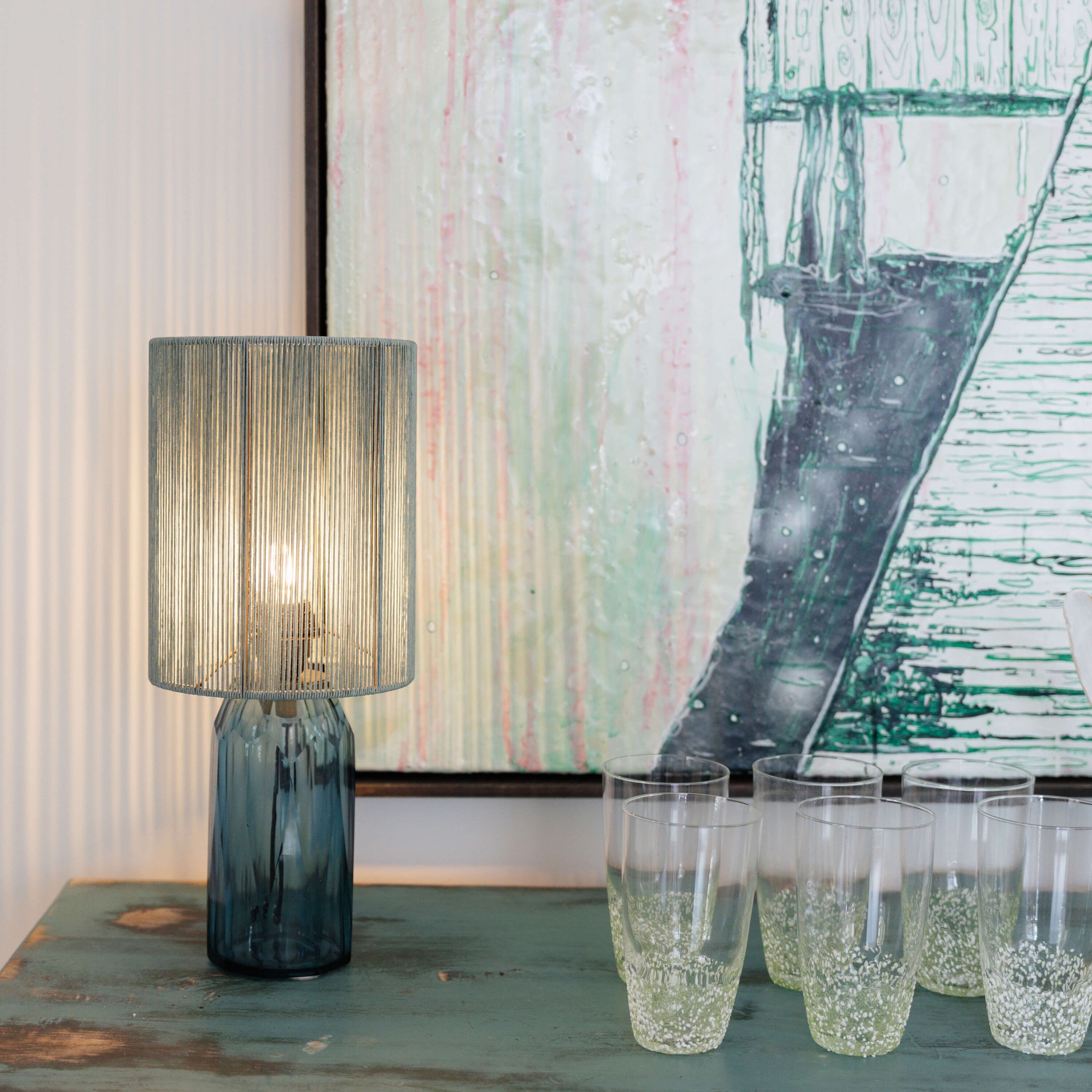 Tafellamp Veccio blauw Kare Design