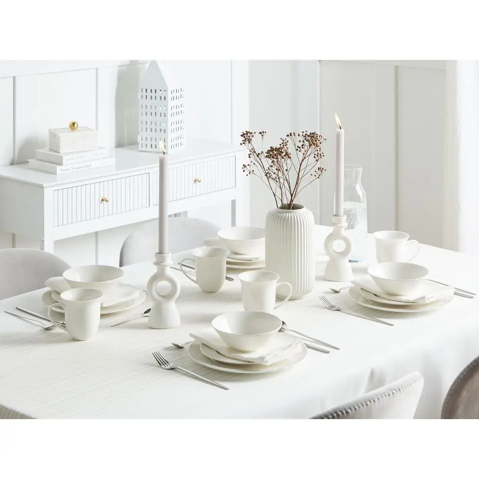 ELDERBERRY - Servies set van 16 - Wit - Porselein