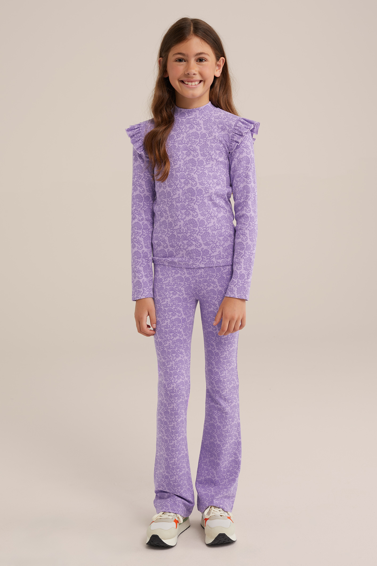 Meisjes flared legging met print