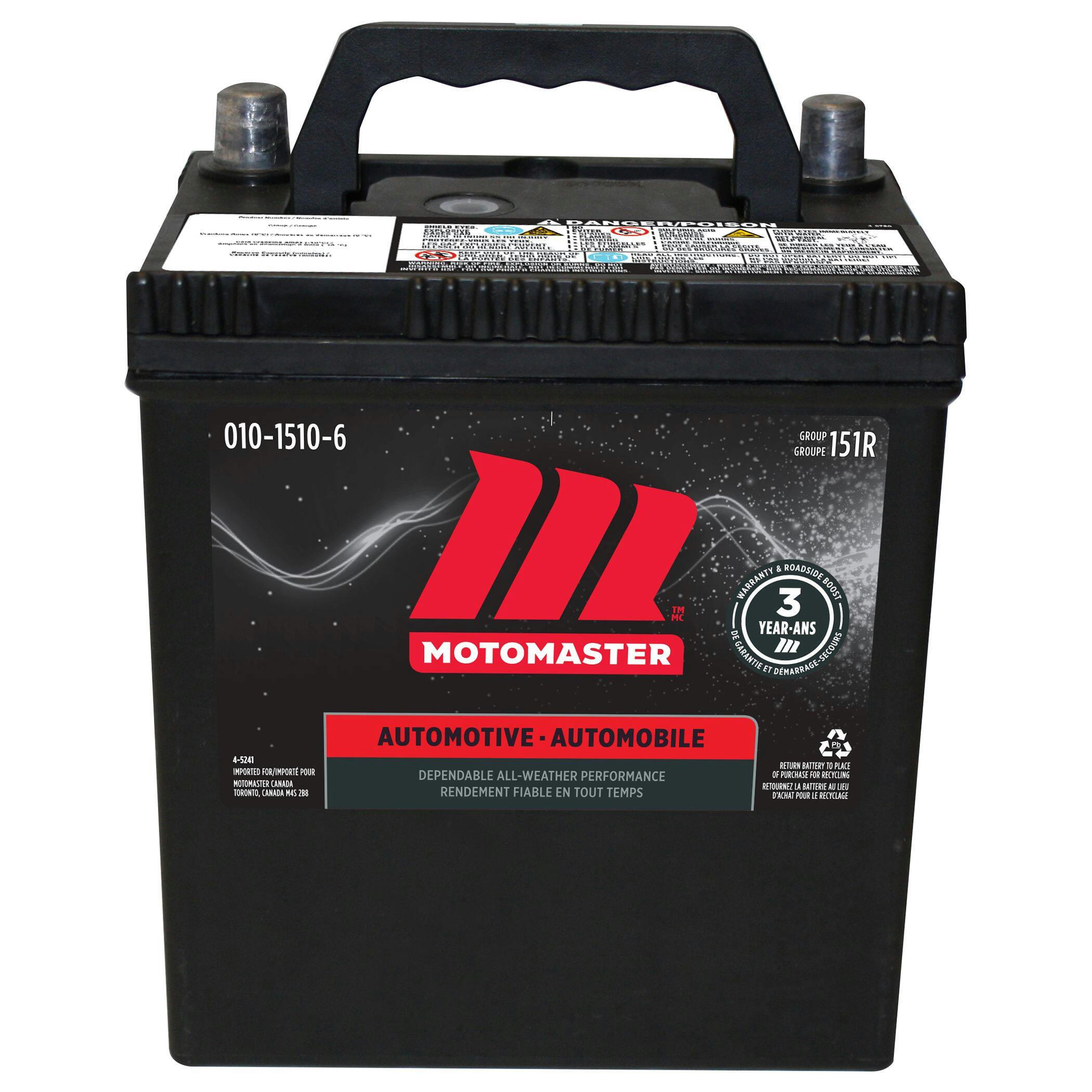 MOTOMASTER Group Size 151R Battery, 360 CCA