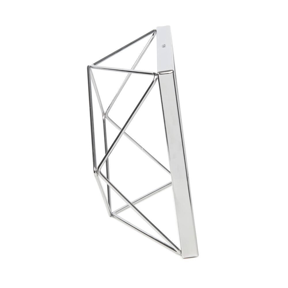 Umbra Prisma Geometric Multi-Photo Display Frame, Chrome, 4 x 6-in
