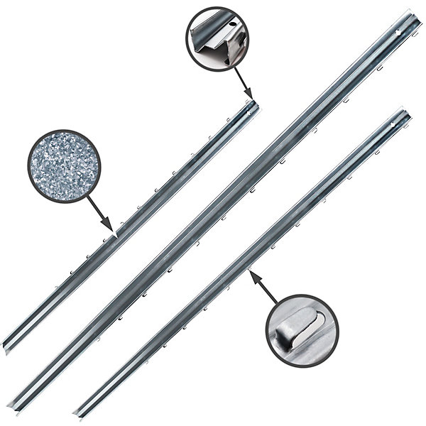 45 poteaux de clôture à profil en Z 2 m clôture de protection Aquagart