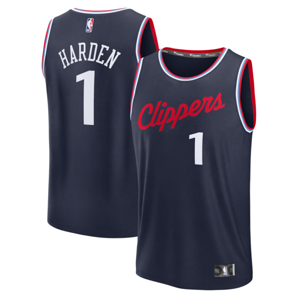 James Harden LA Clippers  Fast Break Replica Jersey - Navy - Icon Edition