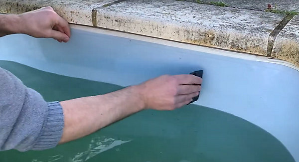 ISI'PROTECT - Film Transparent adhésif de protection pour ligne d'eau de piscine - Plastique - Longueur 25m - POOLCO