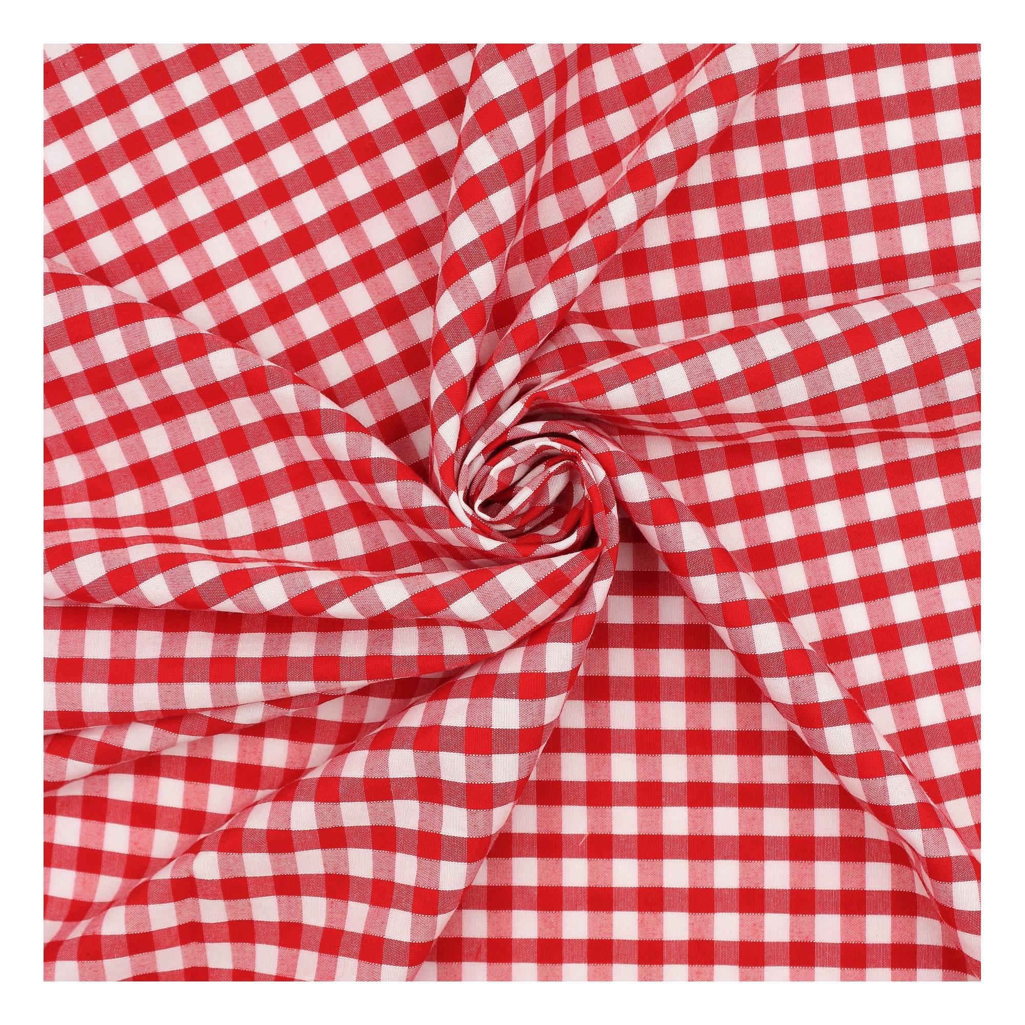 Red 1/4 Gingham Fabric by the Metre