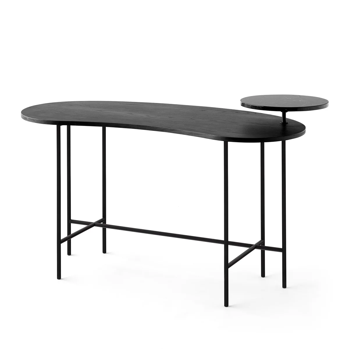 &Tradition - Palette Table - JH9, Esche schwarz / Nero Marquina Marmor
