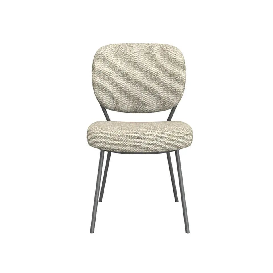 LABEL51 Eetkamerstoel Singapore - Naturel - Boucle - set van 2