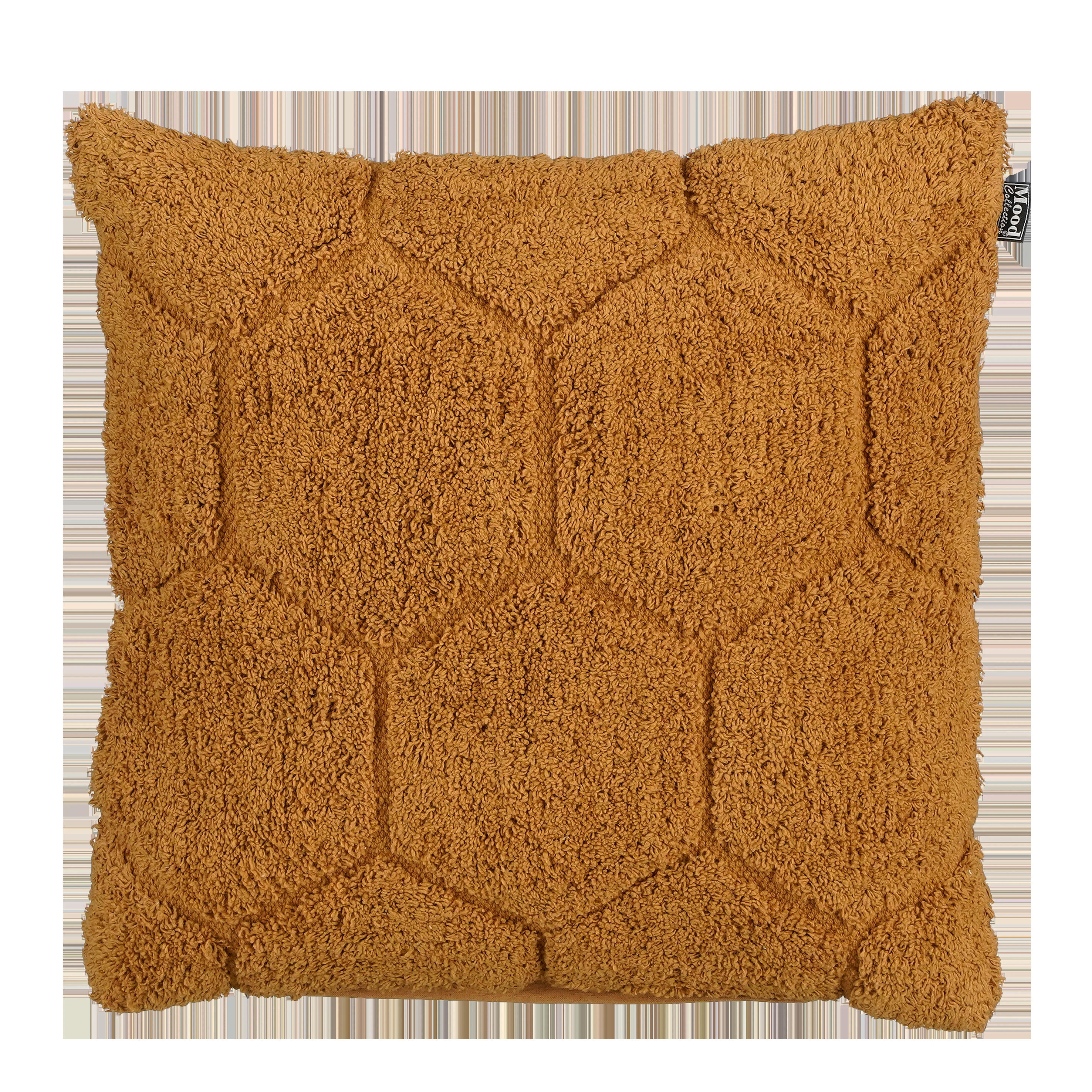 JAIMY - Coussin en coton marron clair 45x45