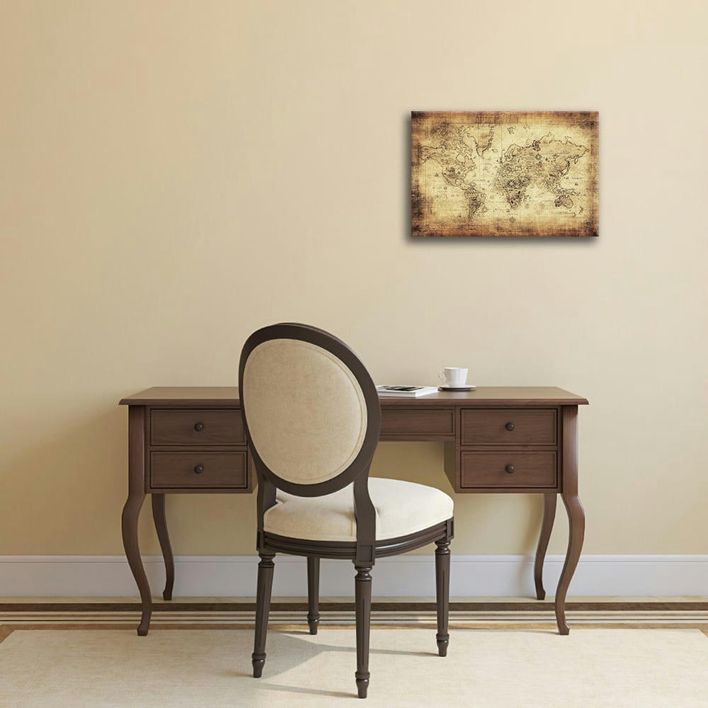 - Tableau, Impression Sur Toile - Ancienne Carte No. 70 cm. 40x60