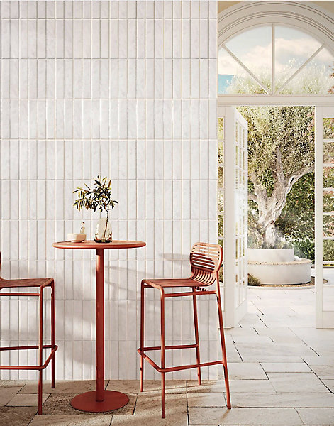 Carrelage Mural Effet Zellige Blanc 6,5x29,8 Monpelli White Mix - Allocarrelage