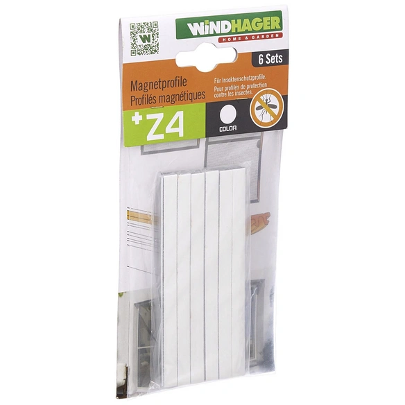 Magnetprofil, Metall, weiß, 6 Stück