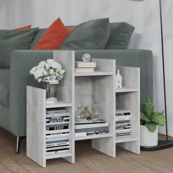 Szafka Szara Beton z Półkami 60x26x60 cm do Salonu Pokoju Sypialni