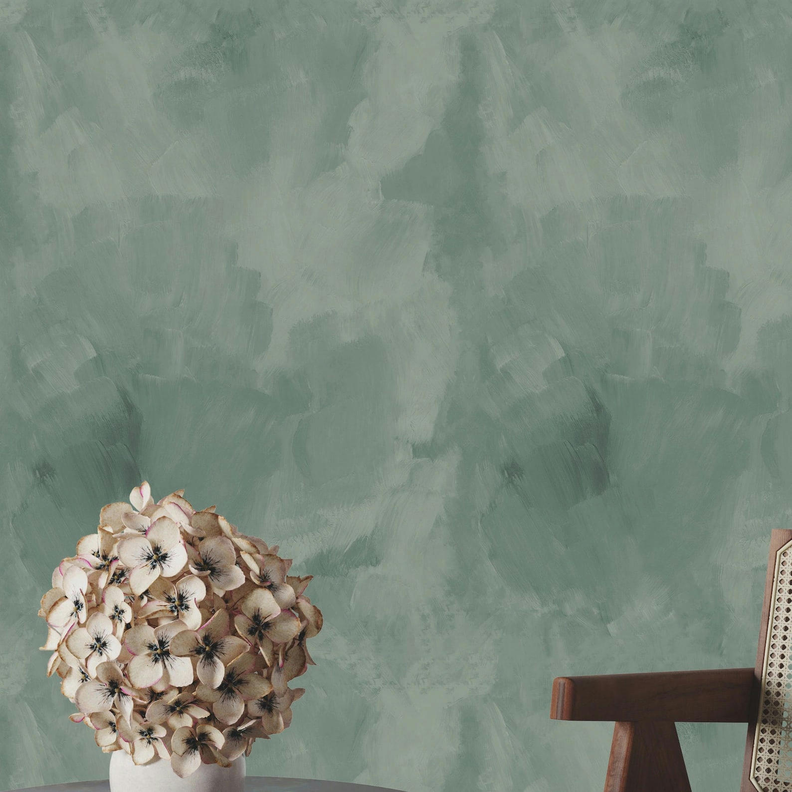 MATERICHE - Papier Peint Stucco Vénitien Vert 250x200 cm