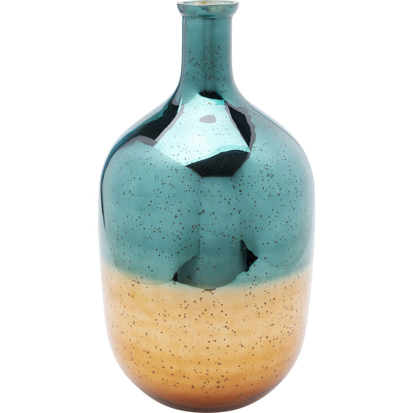 Vaas Lizy blauw en goud 50cm Kare Design