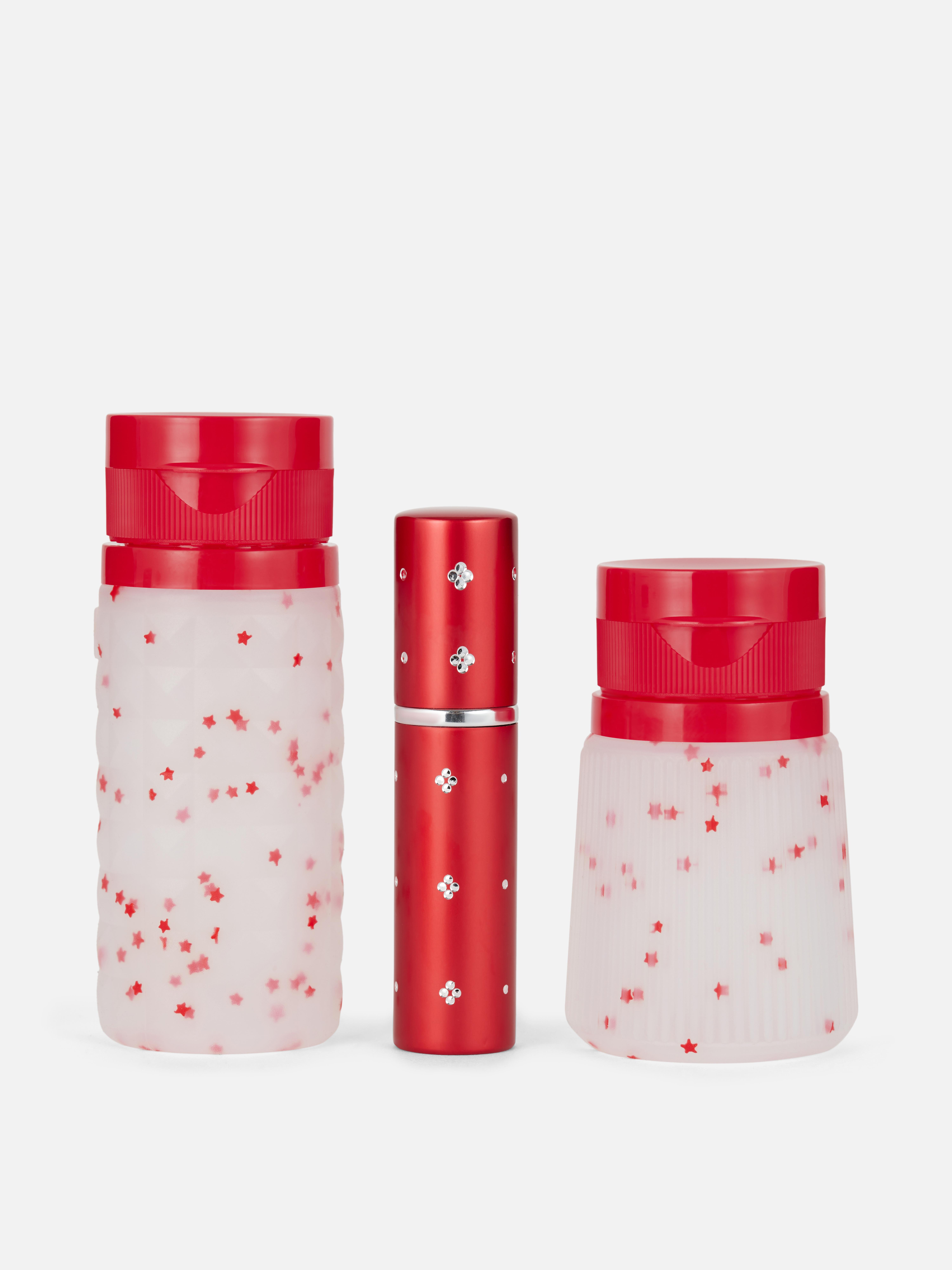 3-Piece Christmas Travel Bottle Set
