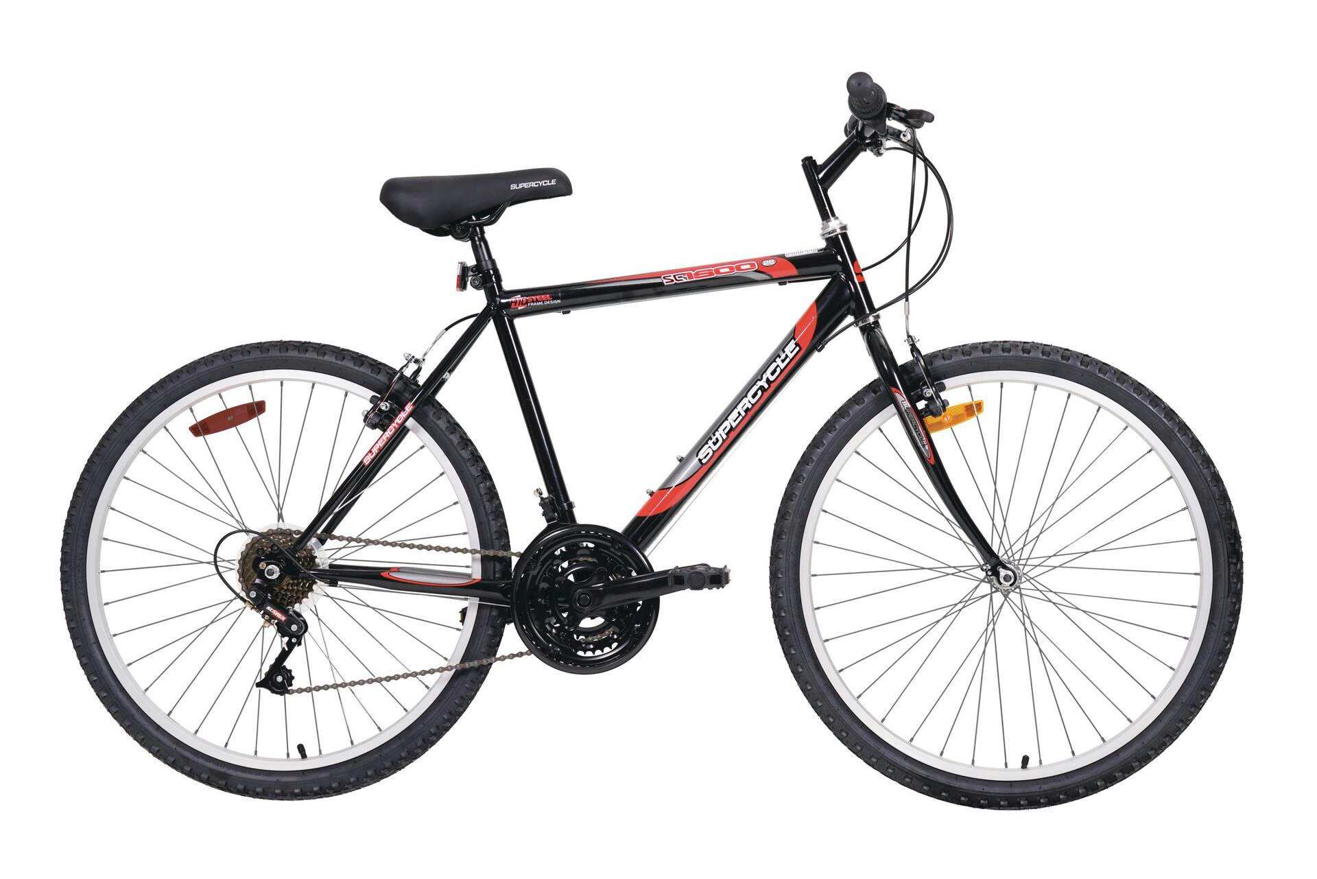 Supercycle 1800 Hardtail Mountain Bike, 26-in, Black