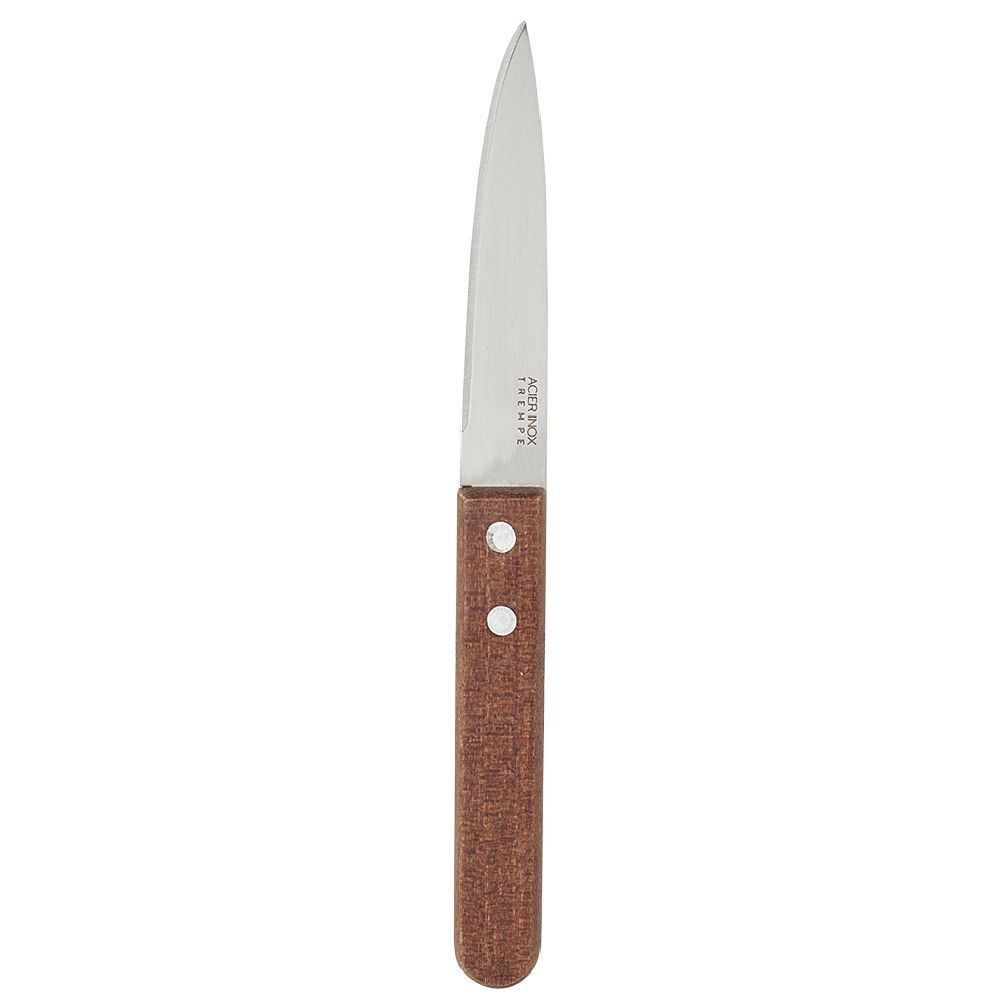 Couteau d'office manche bois lame inox 8 cm