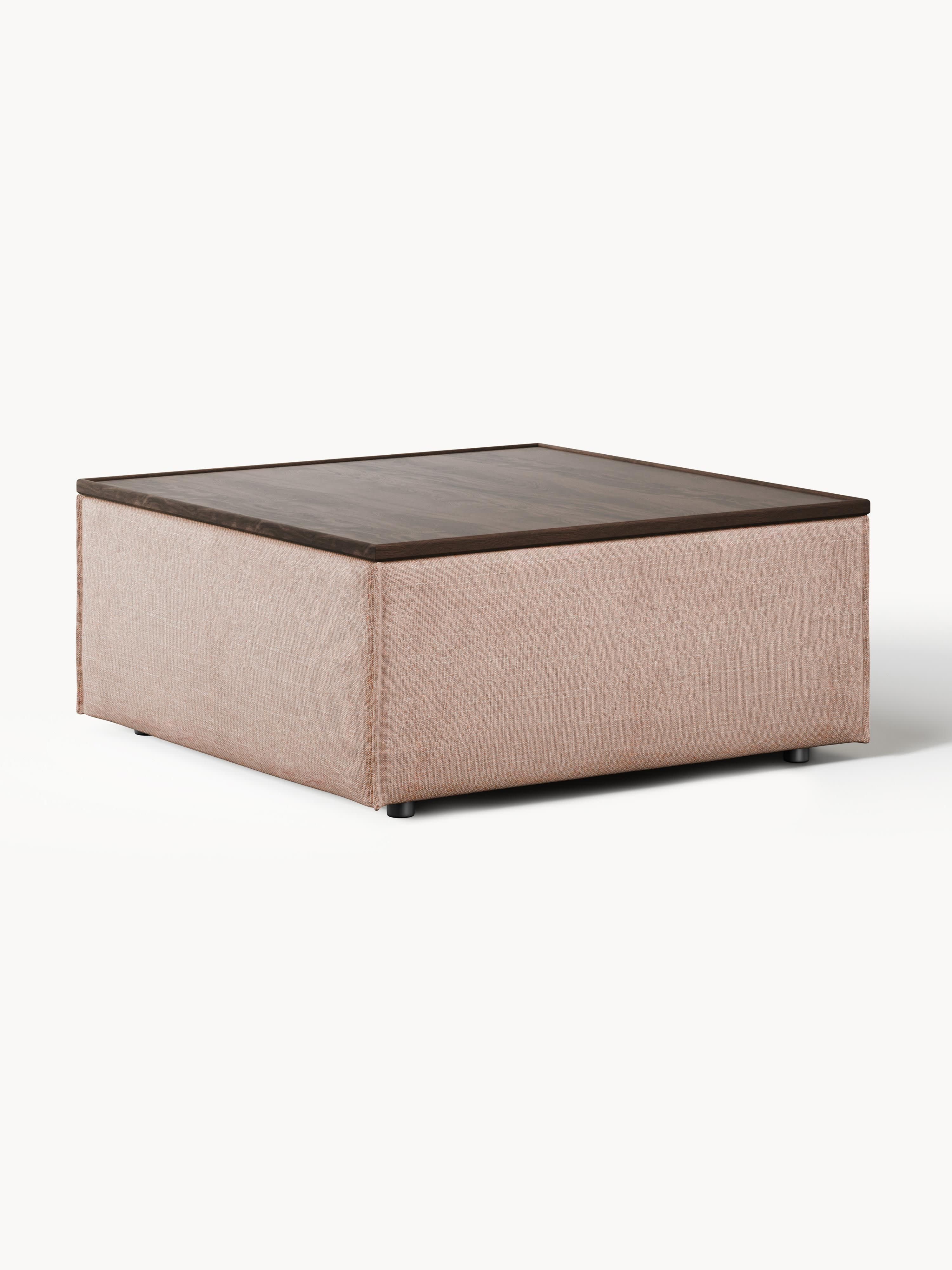 Sofa-Hocker Lennon aus Leinen-Mix mit Stauraum