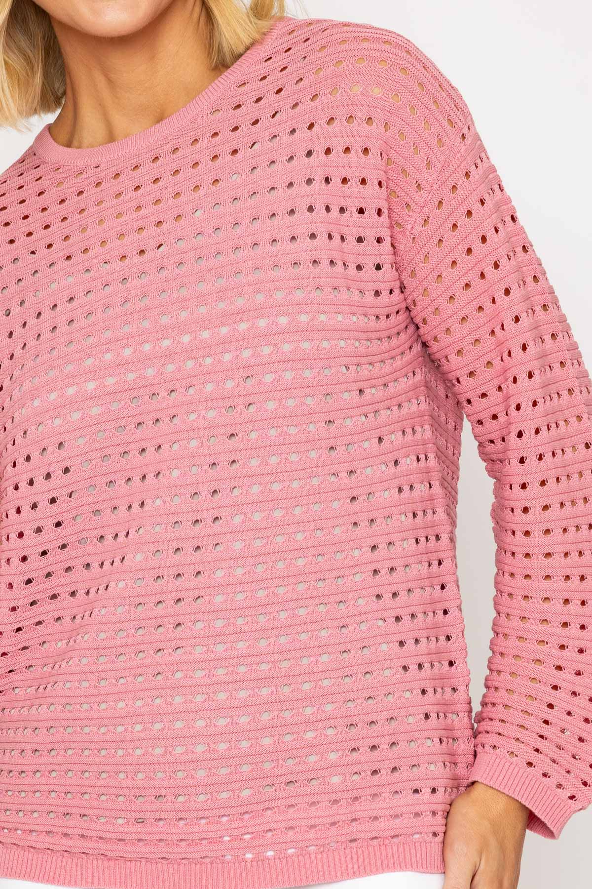 Pink Textured Sweater