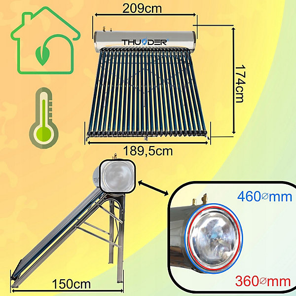 Collecteur pressurisé Thunder avec réservoir 250L 1 pièce.