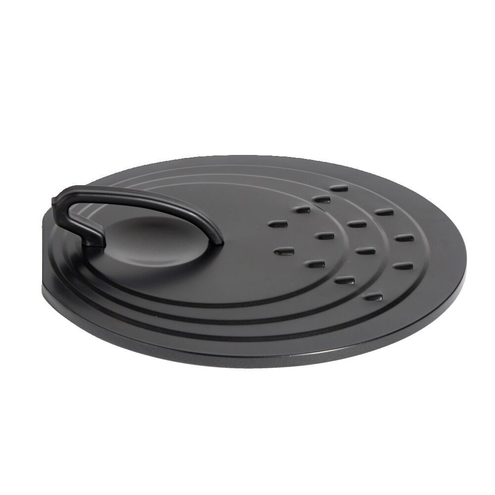 Couvercle rond avec poignée acier noir Ø30cm