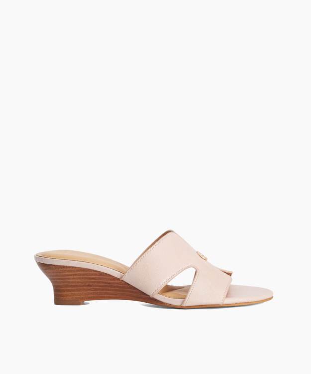Kacie Blush - Wide Fit Wedge Mules