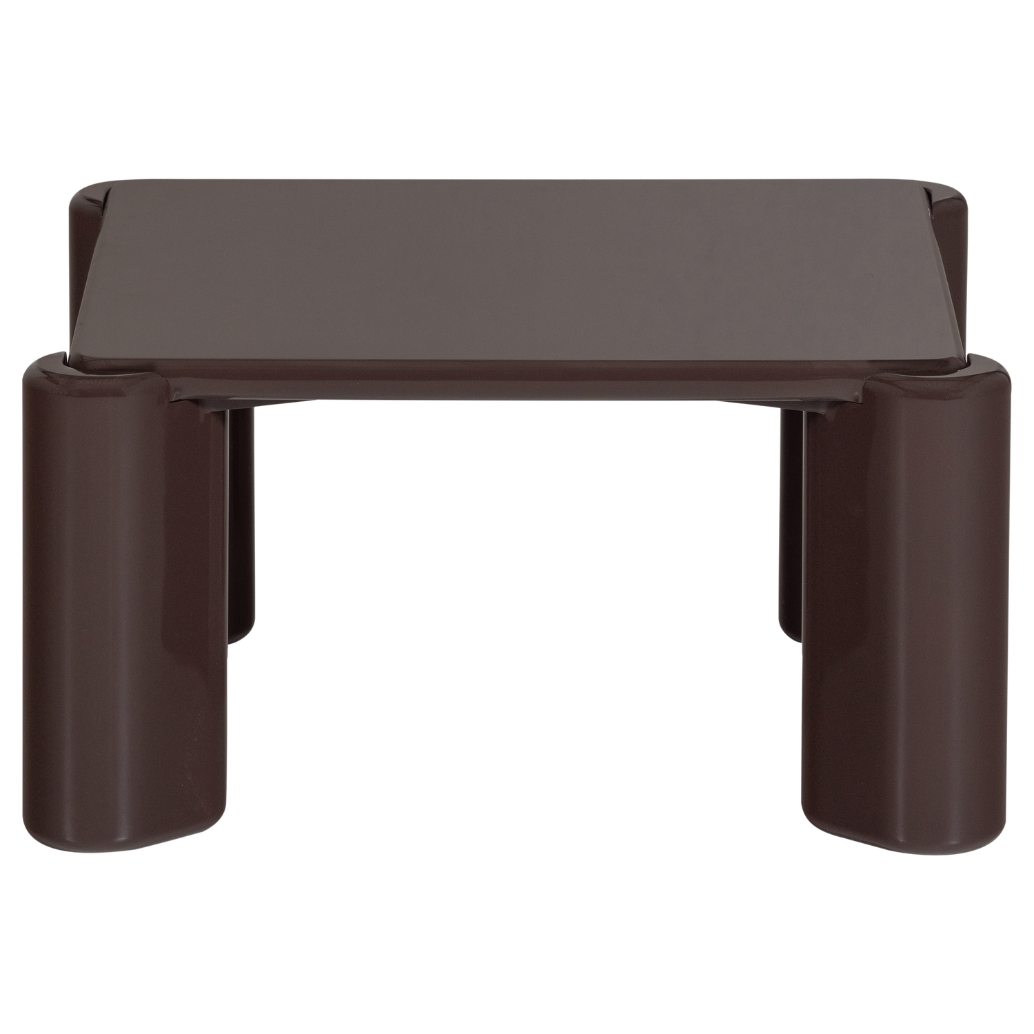 WOOOD salontafel Tiven - Hout - Hoogglans Donkerbruin - 42x80x80