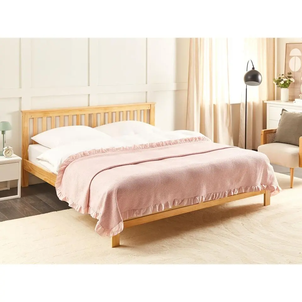 HATTON - Sprei - Pastelroze - 220 x 240 cm - Katoen