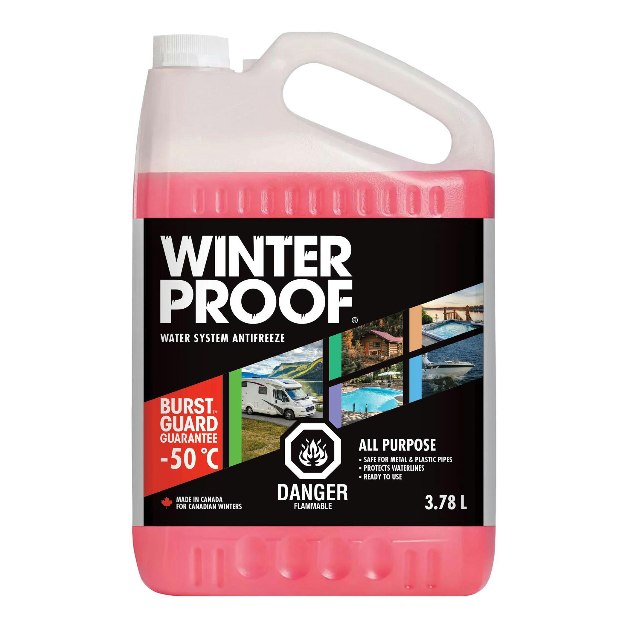WinterProof™ Plumbing Antifreeze, Safe for Metal & Plastic Pipes, -50°C, 3.78-L