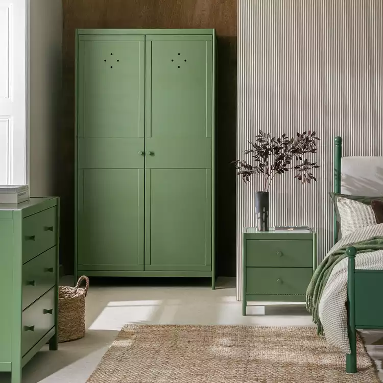 Habitat Bronte 3 Piece 2 Door Wardrobe Set - Green