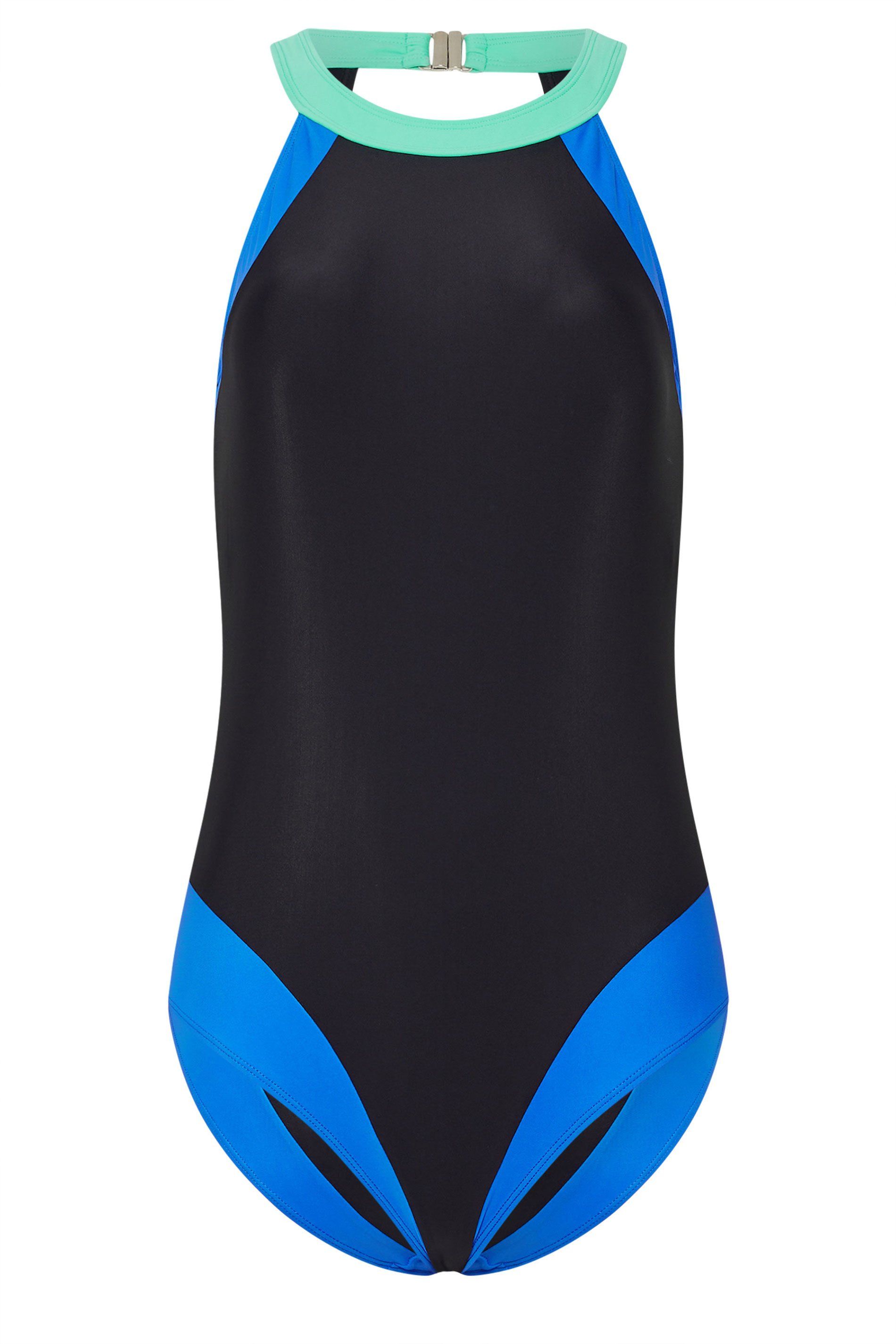 Long Tall Sally Tall Colourblock High Neck Swimsuit