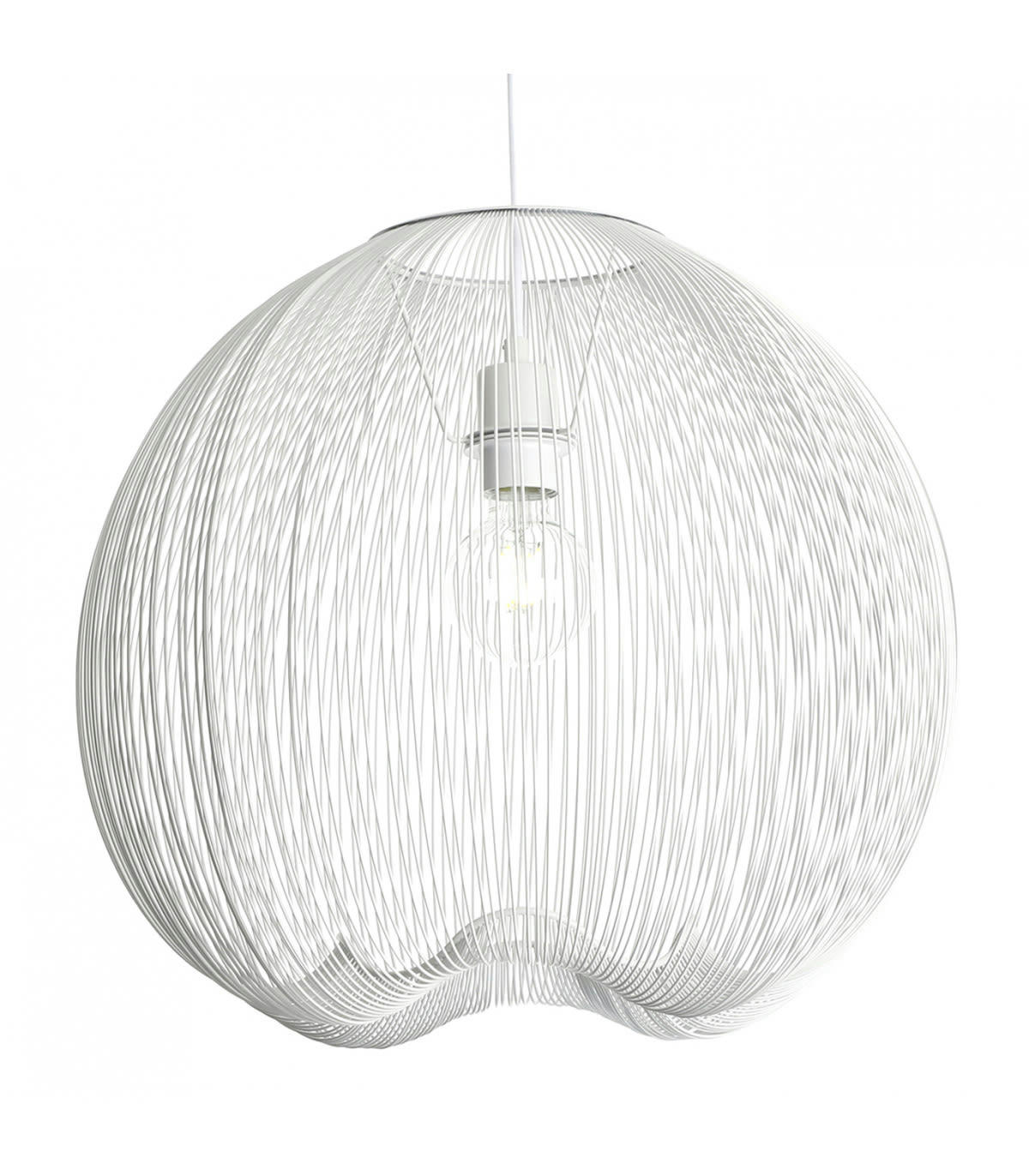 CAGE - Suspension en métal blanc d. 45 cm