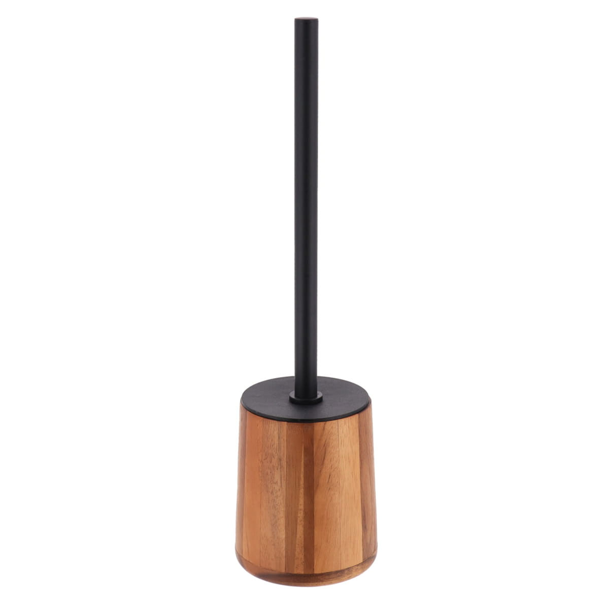 Escova wc castanha em madeira acácia