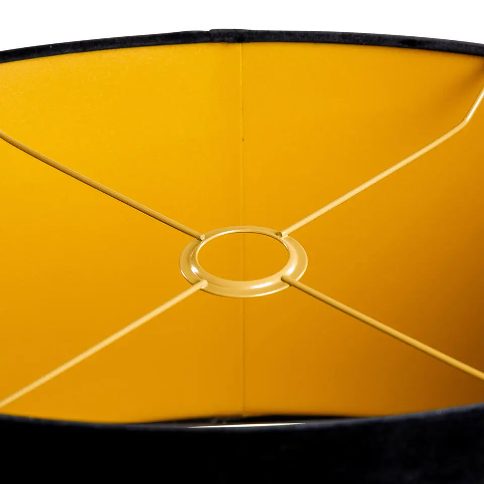 Qazqa ovaal cilinder velours zwart