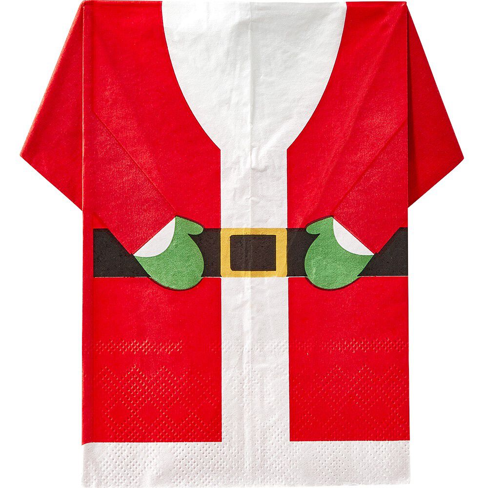 Lot de 10 serviettes en papier désign Père No&euml;l
