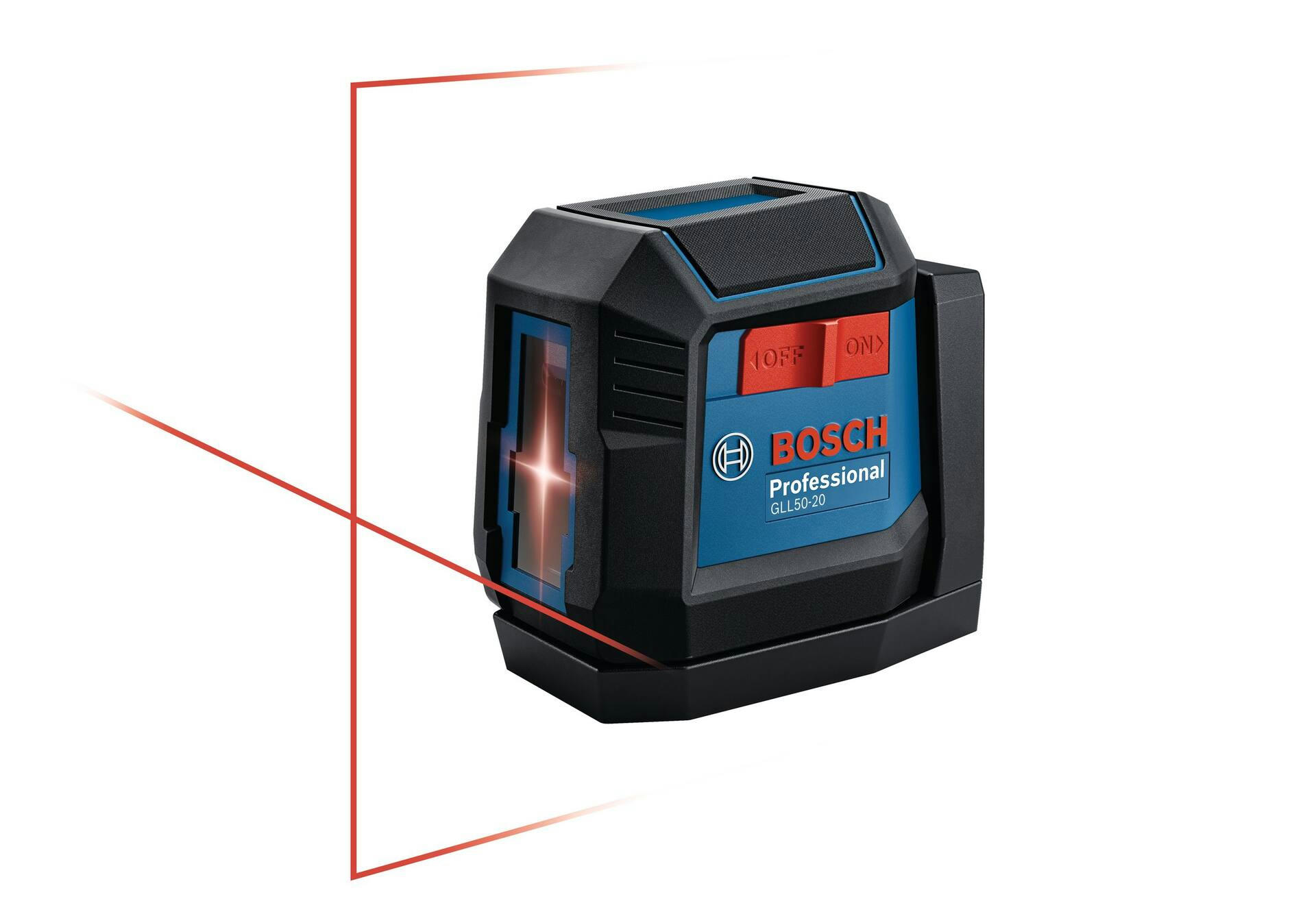 Bosch Professional GLL50-20 Self-Leveling Cross-Line Laser Kit, Red Beam, 50-ft