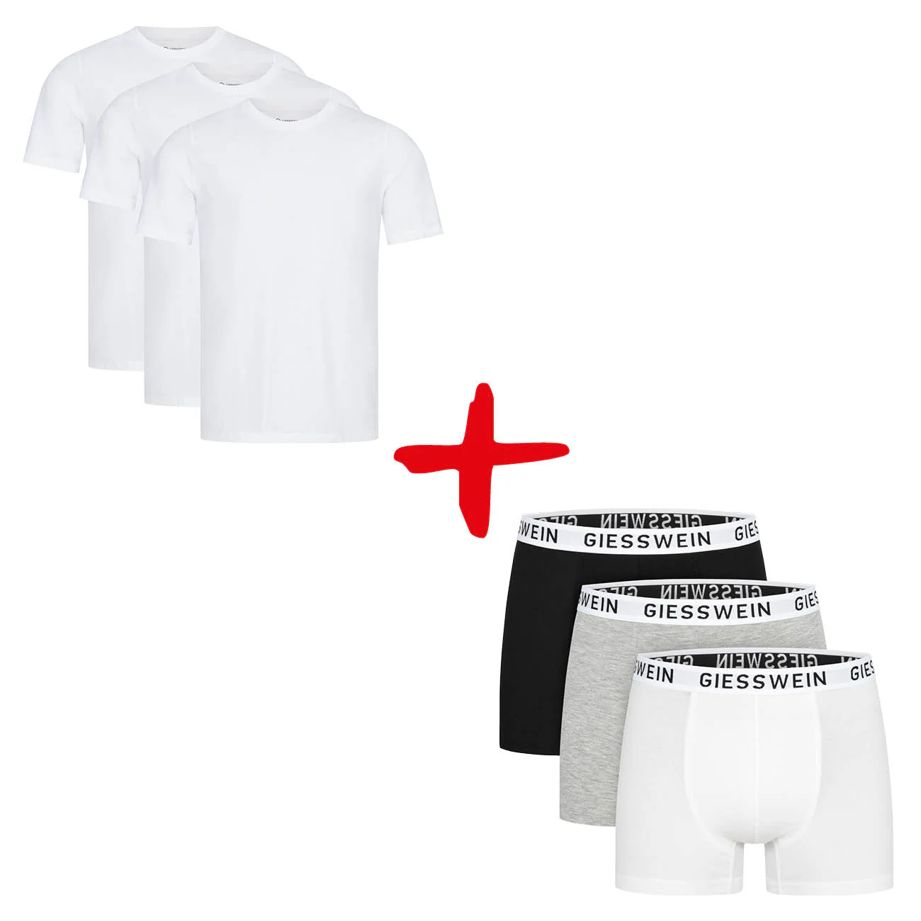 Bundle: Organic Boxershorts 3er-Pack + Organic T-Shirt Men 3er-Pack